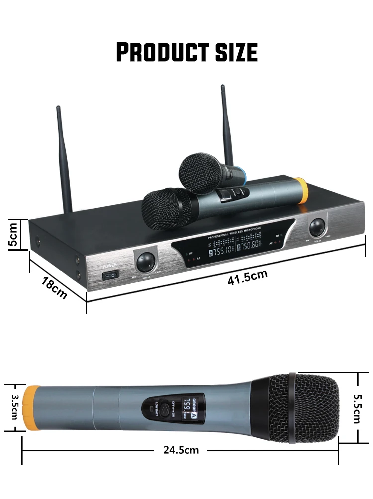Высокое качество UHF портативный беспроводной микрофон MU 328 большой диапазон для
