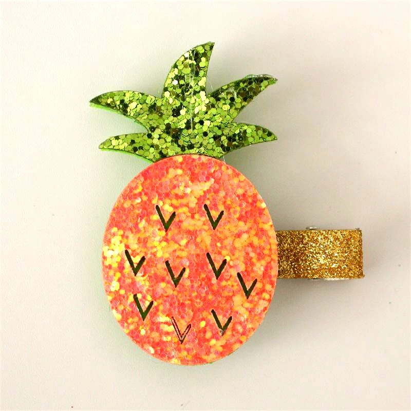 Горячая Распродажа заколки для волос 10 шт./лот блестящие фетровые в форме фруктов