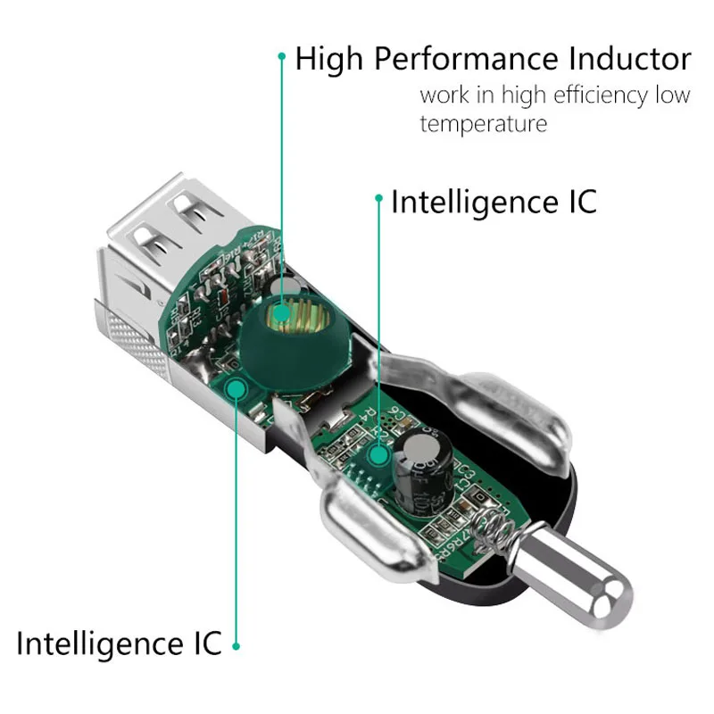 Автомобильное зарядное устройство с USB портом и кабелем типа C для Xiaomi Mi 9 A2 mi8 REDMI
