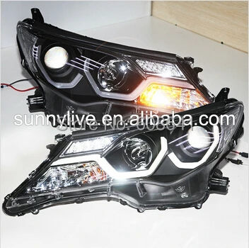 

For TOYOTA RAV4 LED head lamp LF Black housing