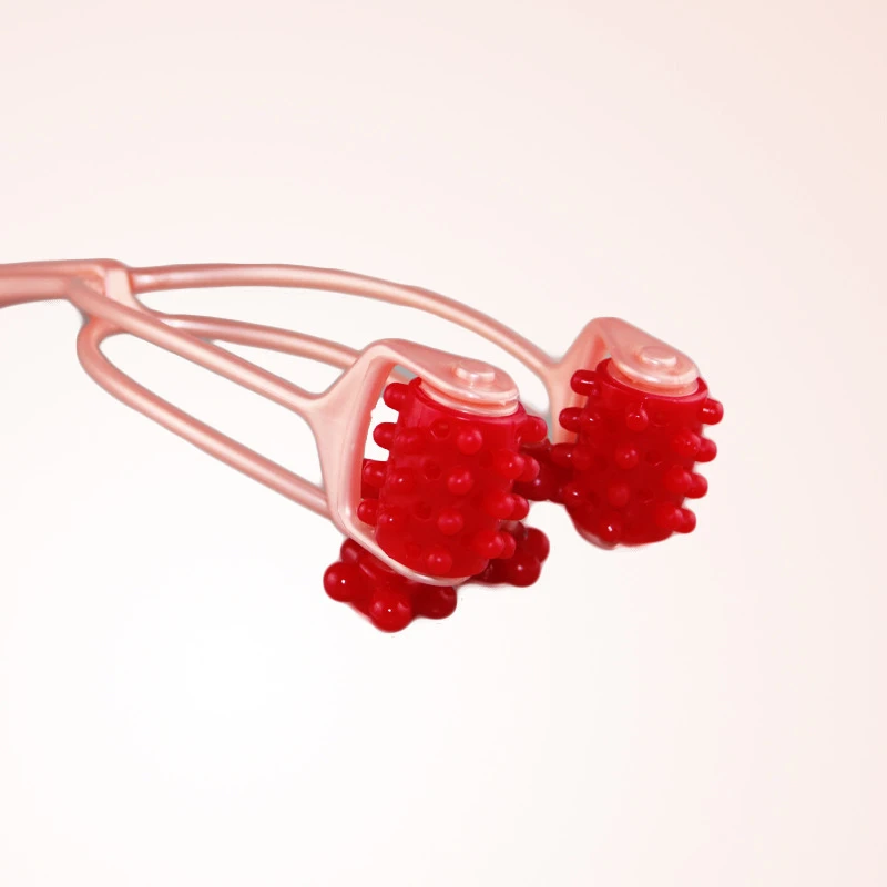 Портативный роликовый массажер для лица 2 в 1 эластичный прибор похудения и