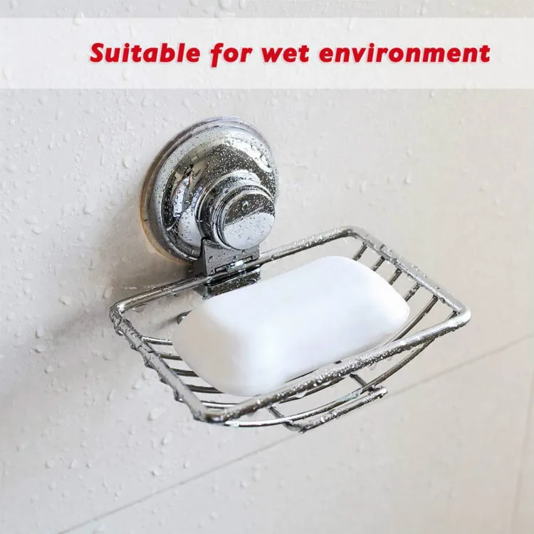 

Wall Mounted Soap Dish - Stainless Steel Suction Soap Dish Soap Holder Suction Cup for Bathroom Kitchen Organizer
