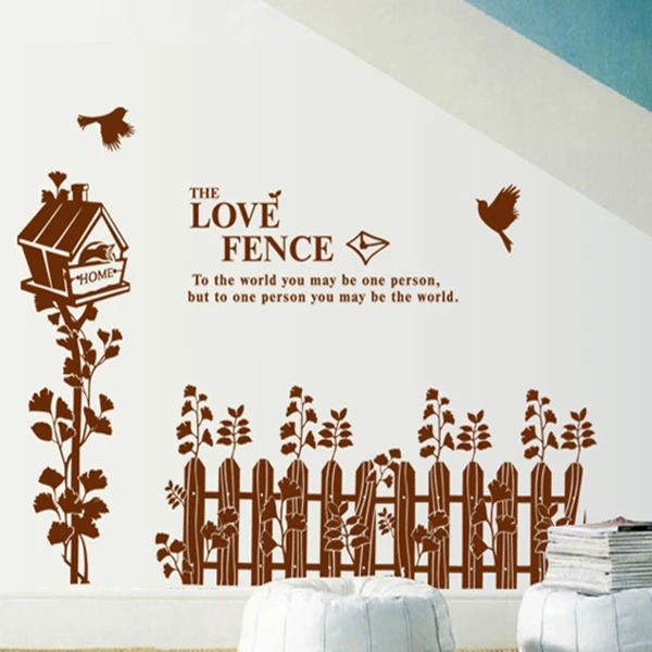 

The fence bird's nest household adornment wall stickers in the sitting room the removable wall stickers on the wall