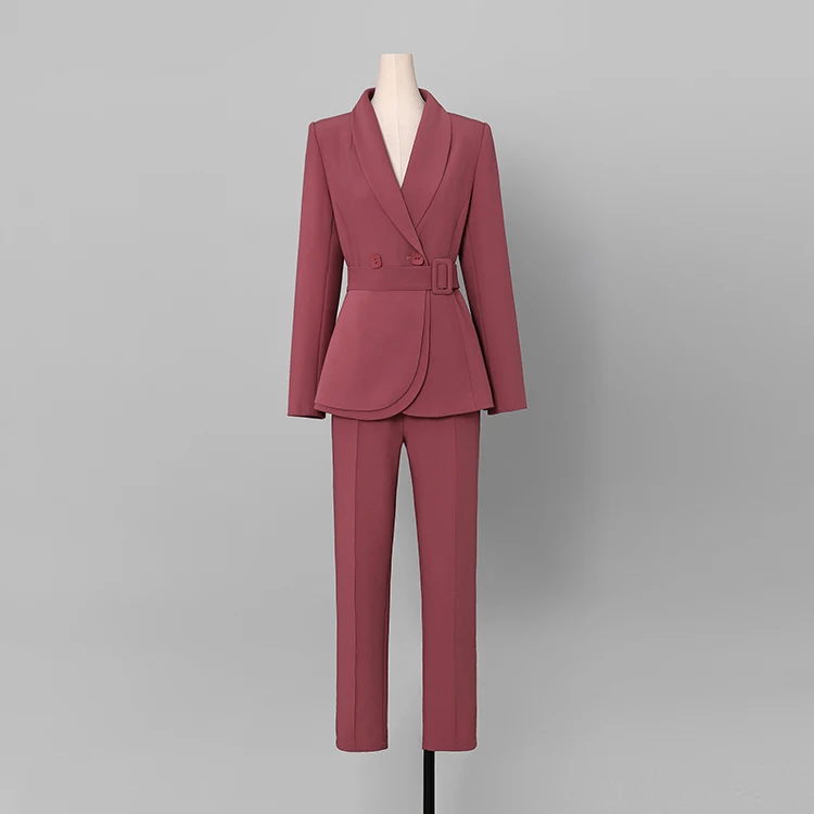 Подиумный оригинальный дизайнерский Женский комплект 2 шт. однотонное