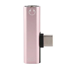 Розовый Usb type-C до 3,5 мм разъем AUX для наушников аудио сплиттер конвертер Кабель-адаптер высокоскоростной Aux аудио кабель 3,5 для наушников - Цвет: Розовый