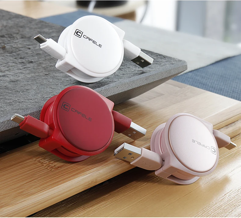 CAFELE USB Выдвижной кабель type-c USB кабель для синхронизации данных и зарядки для samsung S8 huawei p9 p10 для Xiaomi 5X A1 ZUK Z1 Z2