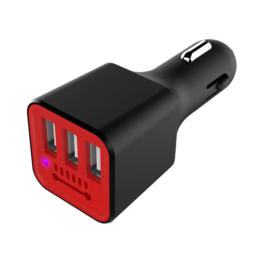 Хит продаж 1 шт. 3 usb порта автомобильная зажигалка зарядное устройство очиститель
