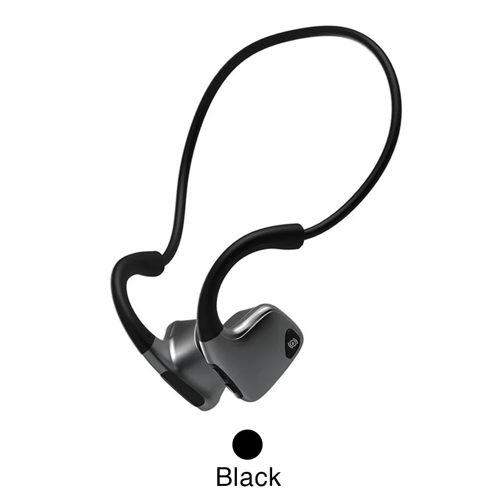 Black R9 костной проводимости Bluetooth гарнитура водонепроницаемый беспроводной спортивные наушники Hands Free наушники для вождения Велоспорт Бег - Цвет: Black