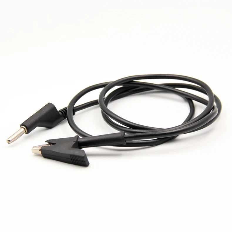 

1PCS/LOT YT1198B High temperature resistant test line 1 Meter Pure copper alligator clip+The silicone line+4 mm banana plug