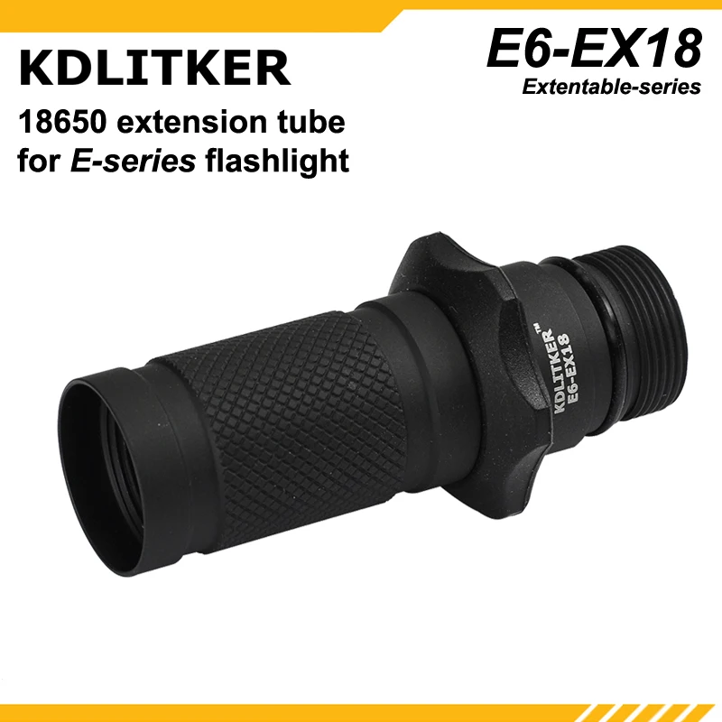 Фонарик KDLITKER E6 / E6S P60 хост черный|tube 18650|shell tubeshell kit |