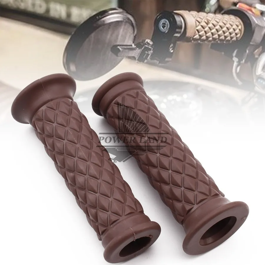 Коричневый винтажный руль 7/8 дюйма в стиле ретро для Honda Suzuki Kawasaki Triumph Royal Enfield Cafe