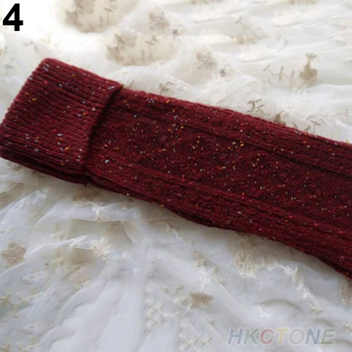 Модные женские теплые носки до колен в горошек с отложным воротником|socks fashion|hot