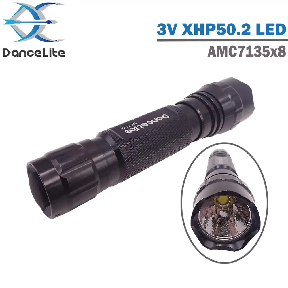 DanceLite WF 501B XHP50.2 3В 2600 люмен светодиодный фонарик маленький мощный 18650