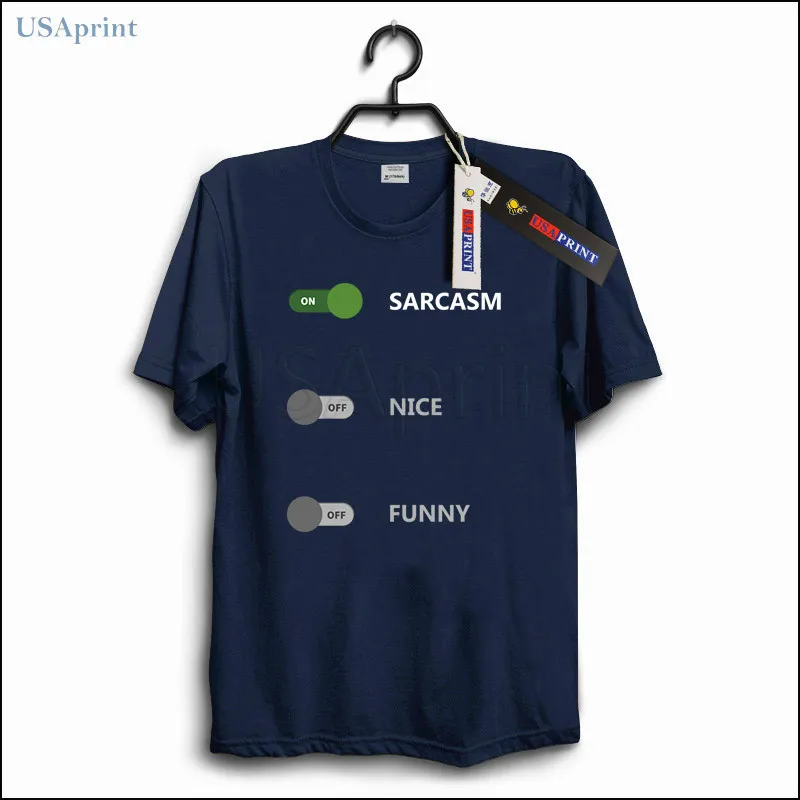 USAprint Лето Для мужчин футболки забавные сарказм на принт Camisetas Топ 100 хлопок