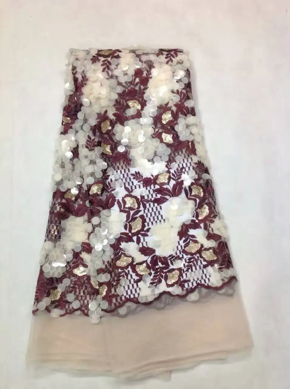 

african lace fabric with sequins 2019 latest sequin fabric high quality tulle sequins lace fabric for evening dresses JL1065