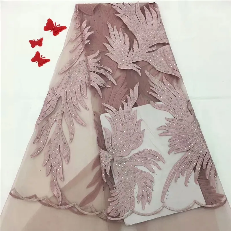 2017 Африканский кружевной ткани 5 ярдов черного и золотого цвета серый фиолетовый