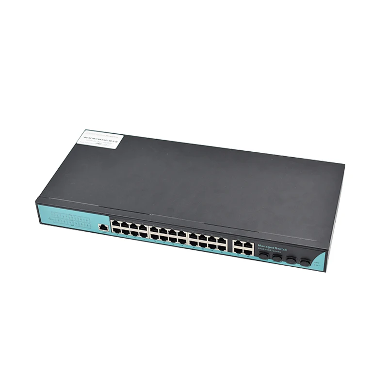 24 порта POE коммутатор 4 SFP слот гигабит 48 В питания af/at управляется без модуля sfp