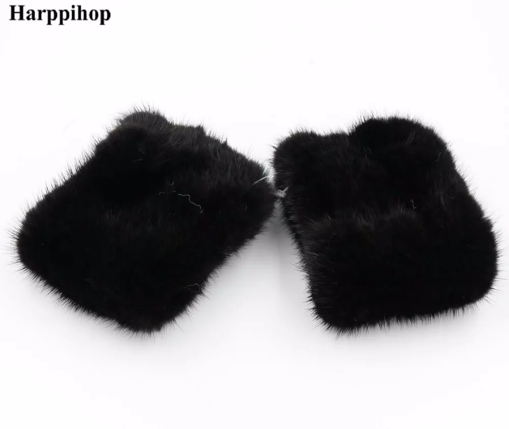 

Hand Made knitted Fur real Mink Fur Glove mittens