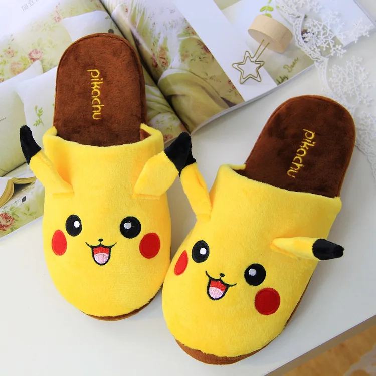 2017 тапочки Pokemon Pikachu baotou для отдыха пижамы унисекс обувь костюмированной