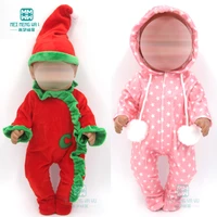 clothes for doll fits 43cm toy born dolls accessories and american doll clothes fashion christmas baby jumpsuit dress