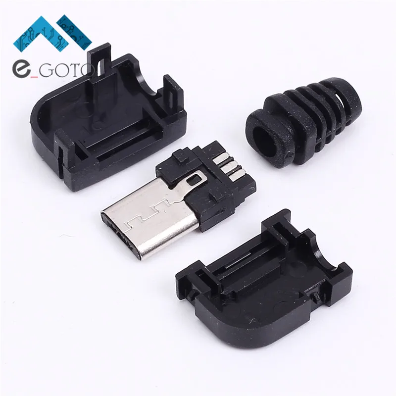 50 шт. короткие Micro USB разъем комплект адаптера Plug 90 градусов Угловые DIY Компоненты