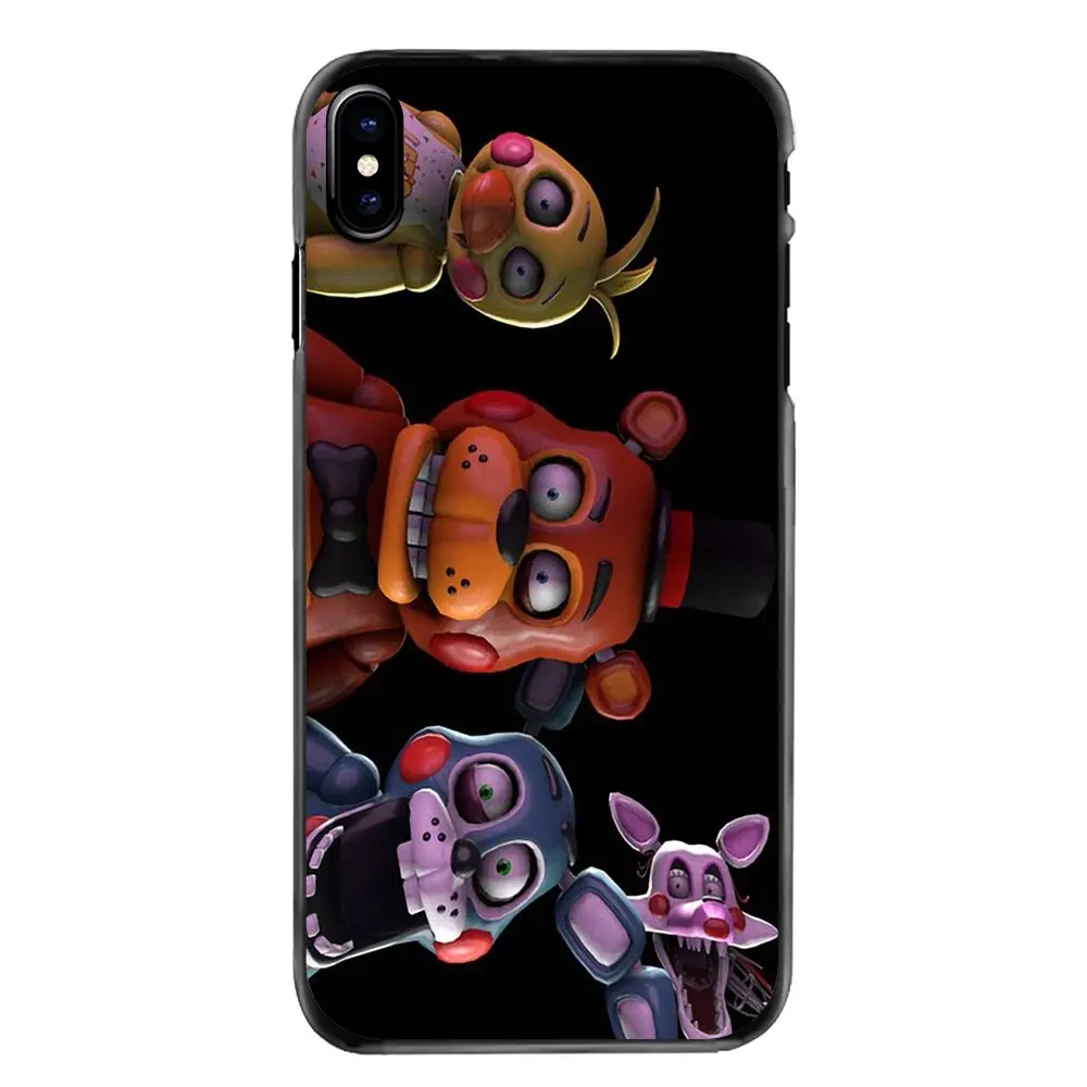 Для samsung Galaxy Note 2 3 4 5 S2 S3 S4 S5 мини S6 S7 край S9 S8 плюс Пластик черный чехол УЛП fnaf