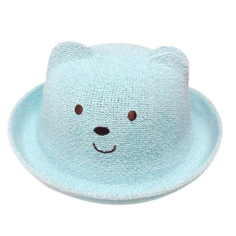 Летняя детская дышащая соломенная шляпа с рисунком для мальчиков и девочек шапка