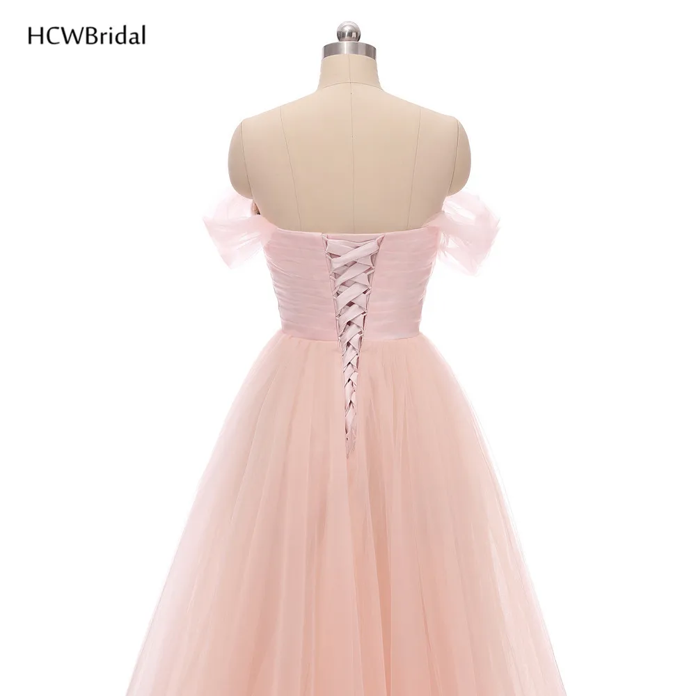 

Graceful Blush Pink Evening Dress Long High Quality Special Occasion Gowns Boat Neck Sexy Party Dress Vestido De Fiesta Cheap