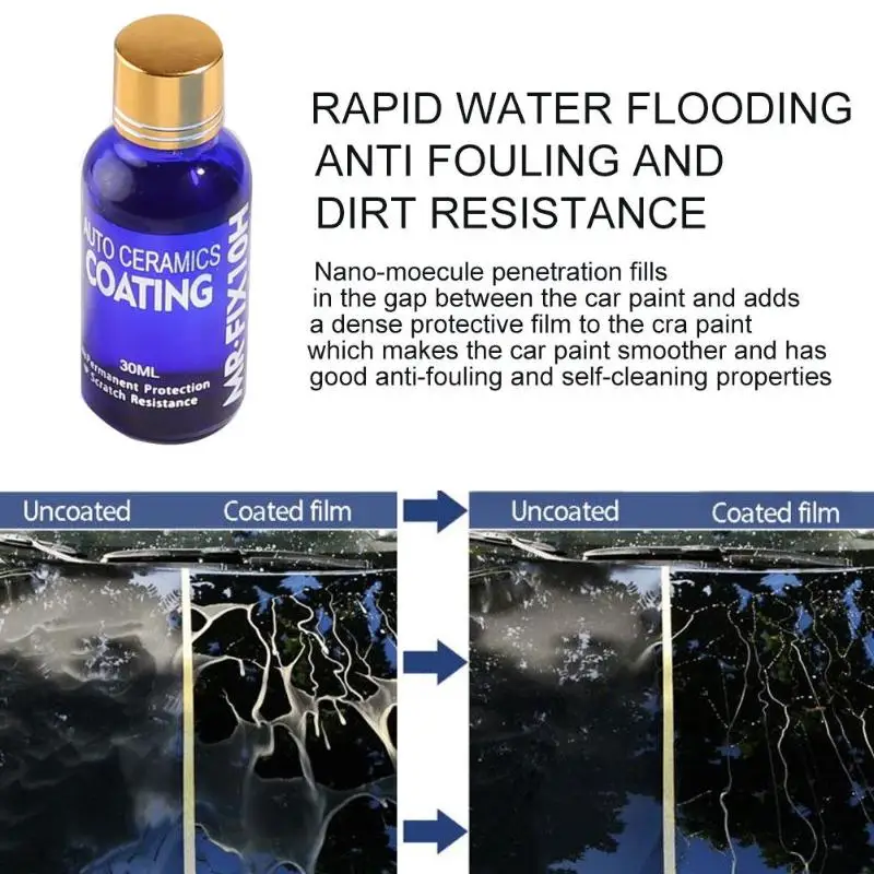 

30mL/50mL Car Ceramic Coating Liquid Glass 10H Hardness Nano Coating Paint Care Anti-scratch Auto Detailing Glasscoat Car Polish