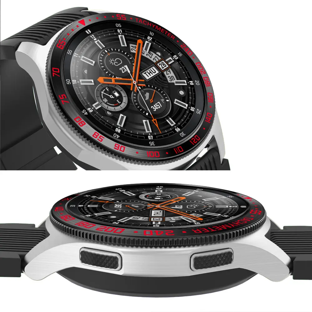 Для Samsung Galaxy Watch 46 мм Безель кольцо Стильный чехол клейкая крышка защита от