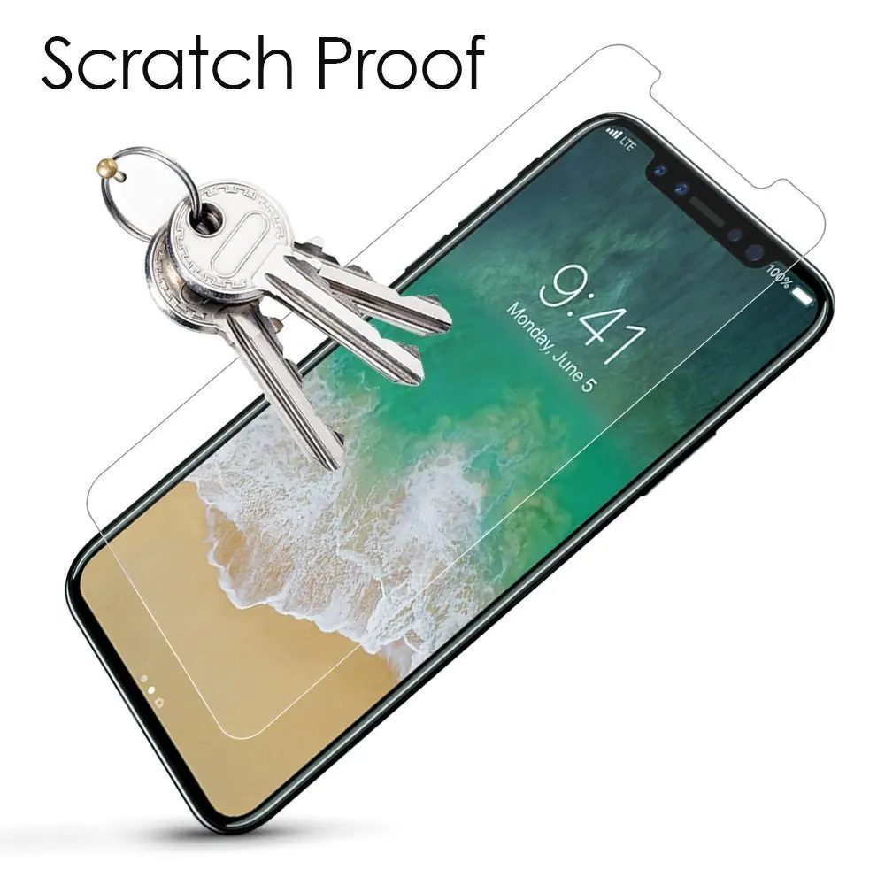 10 шт. для iPhone X 11 Pro XS Max защита экрана из закаленного стекла пленка XR 8 Plus 7 6 6S 5S SE 5
