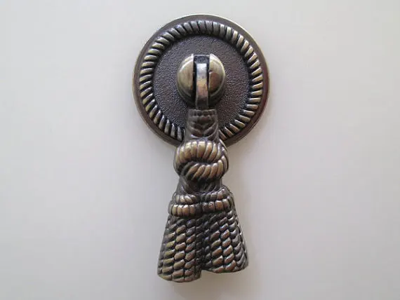 

Vintage Style Drop Dresser Drawer Pulls Handles Knobs Antique Brass / Furniture Knobs Hardware / Rustic Kitchen Cabinet Knob