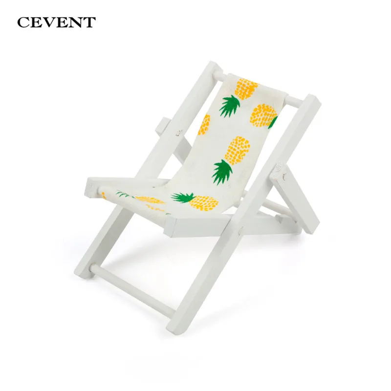 pineapple Civent мини пляжное кресло Фламинго с рисунком ананаса, складное деревянное кресло, декор для рукоделия, вечерние, Подарочная мебель, аксессуары для кукольного домика - Цвет: pineapple