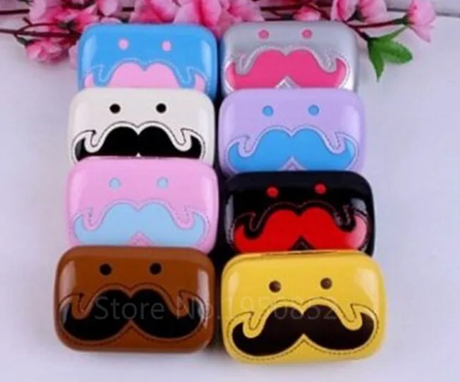 Чехол для контактных линз в форме усов милый чехол бороды с зеркалом V1415 |