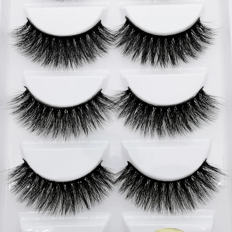 5 пар/кор. натуральные накладные ресницы Поддельные длинный макияж 3d норковые