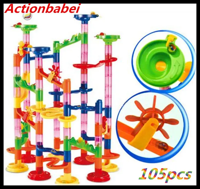 Actionbabei Дети DIY трубопровод Тип мраморная гонка Делюкс лабиринт шары трек Пазлы