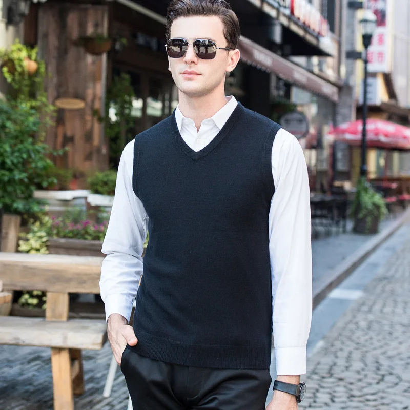 Высококачественный кашемировый свитер для мужчин 96.3% формального бизнеса