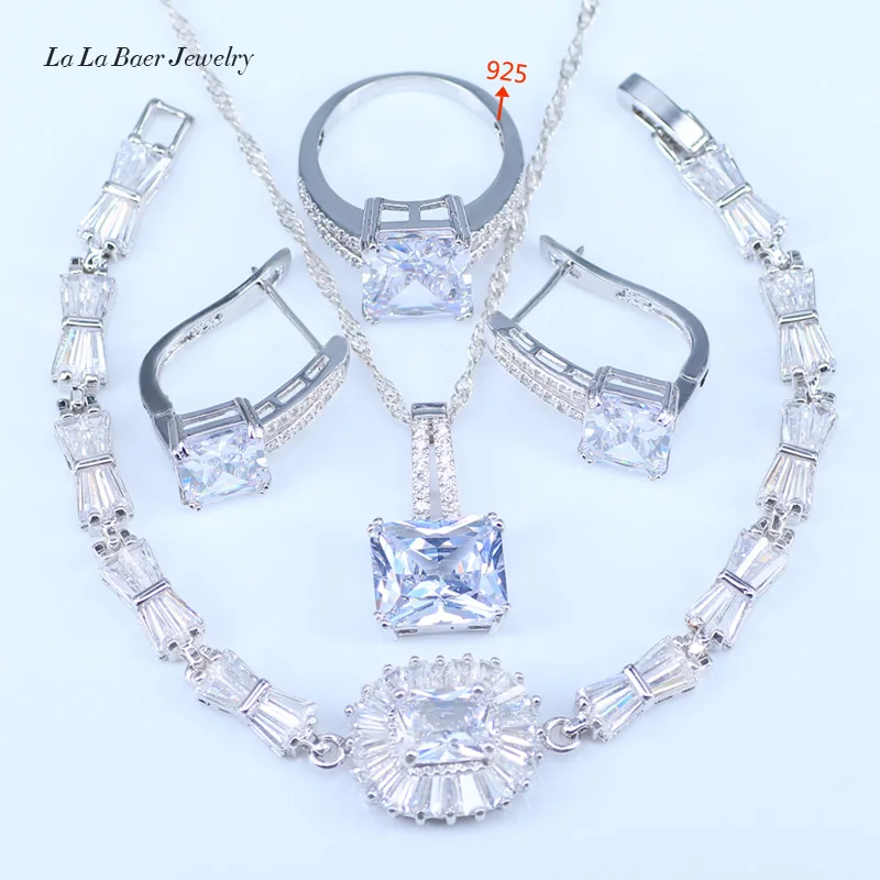 L & B лучший свадебный подарок высокое качество Квадратный Белый австрийский