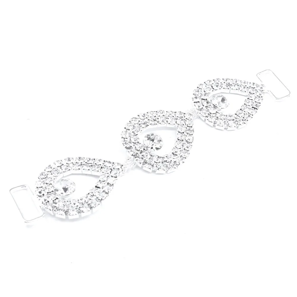 2018 Bikini Rhinestone Chain Buckle Trims Silver Yard Belt Connector For Jewelry Making Diamond Crystal Bodychain Crochet Charm | Дом и сад