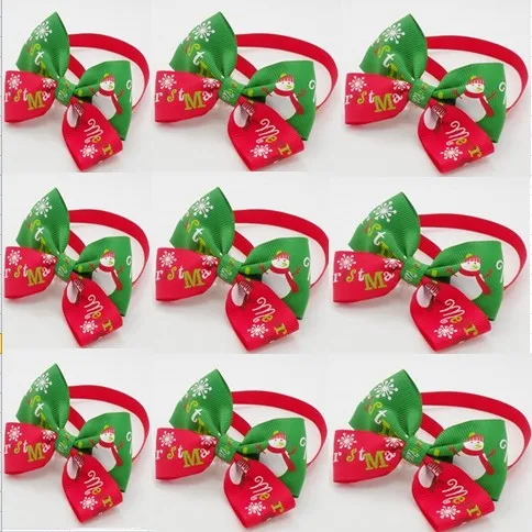 100pc/lot Christmas Holiday Dog Bow Ties Cute Neckties Collar Pet Puppy Cat Accessories Grooming Supplies CP03 | Дом и сад