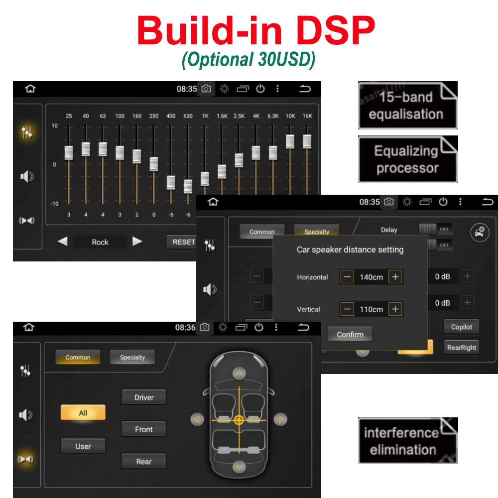 Встроенный чип DSP только для JSTMAX Android 8 0 Автомагнитола мультимедиа с 15 полосным