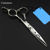 customize japan 6 hollow dragon hair salon scissors cutting barber makas thinning scissor haircut shears hairdressing scissors