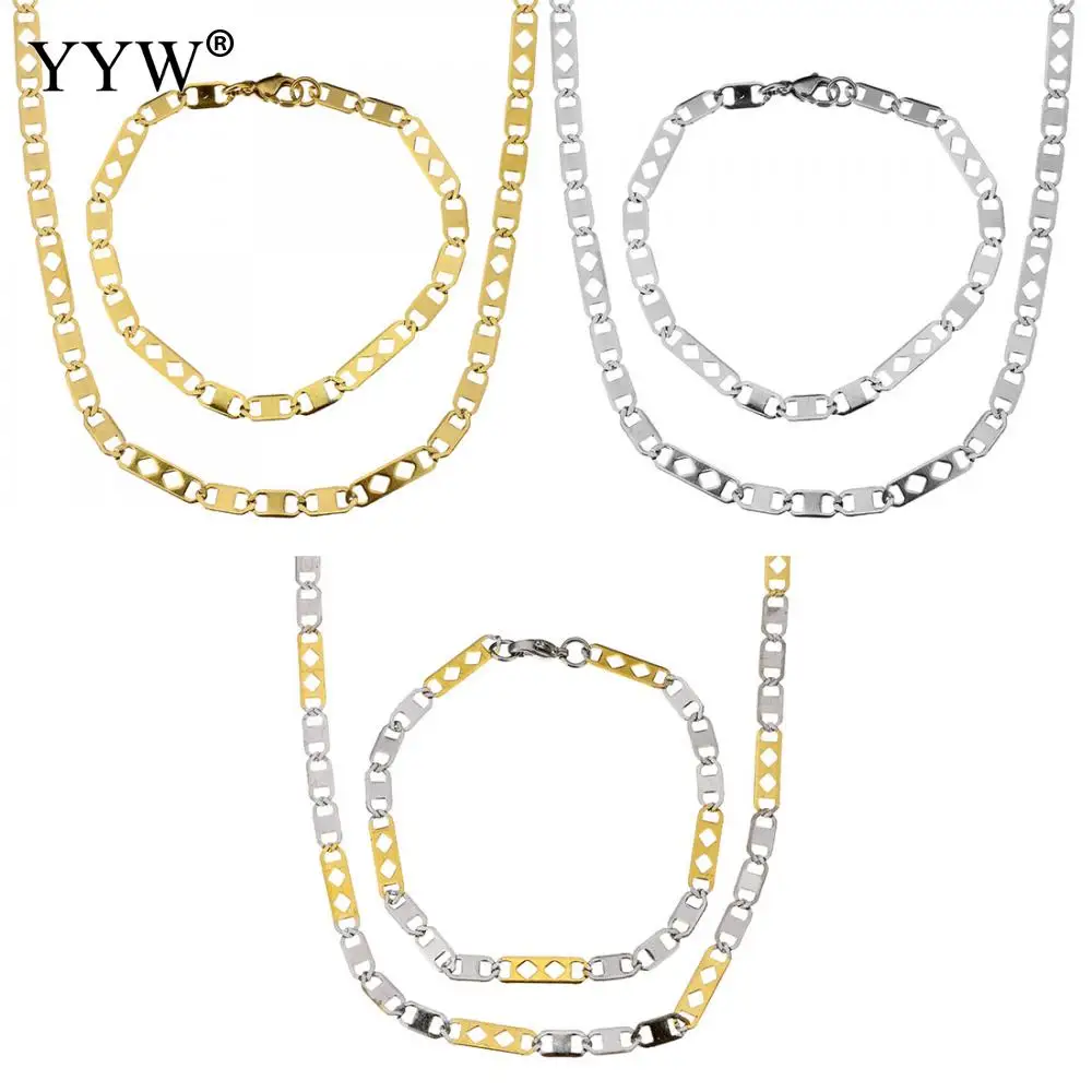 Элегантное ожерелье из нержавеющей стали 316L Mariner Chain& Bracelet для мужчин и женщин наборы из нержавеющей стали модные ювелирные изделия подарок