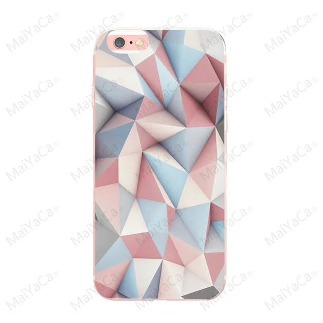 Бежевый MaiYaCa Teal Peach Triangles Color Block On Wood for iPhone 4S SE 5C 5S 6S 7 8 Plus X XR XS MAX Phone Cases transparent Soft TPU - Цвет: Бежевый