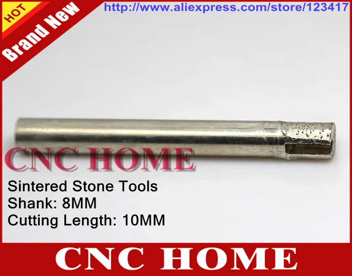 8 мм плоские спеченные алмазные фрезерные инструменты с ЧПУ Фрезы набор