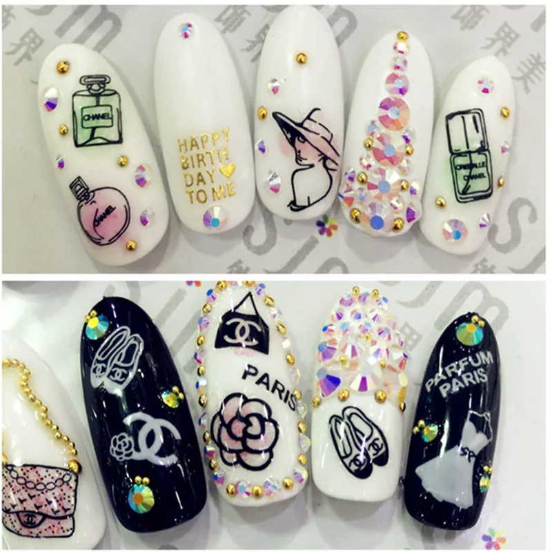 Новое поступление ss3 ss10 1440 шт./пакет Crystal AB color 3D FlatBack Nail Art Decoration Flatback Стразы|nail art