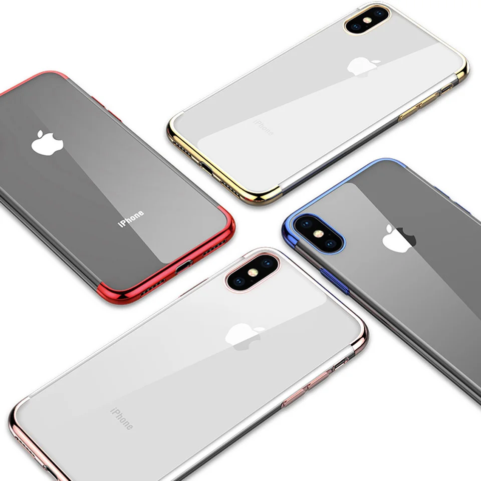 Блестящий чехол-бампер для iphone XS MAX XR X 8 Plus 7 6 6s SE 5 5S чехлы телефонов силиконовый