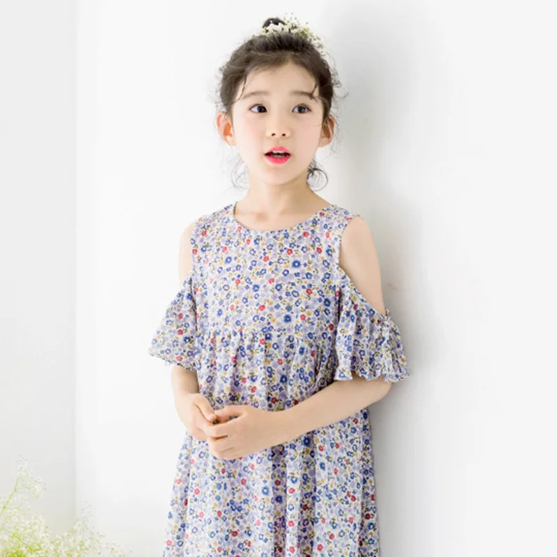 Dresses for Big girls Brief Flower kids clothes baby girl summer Cute Sleeveless Top Toddler holiday robe fille Clothing | Детская