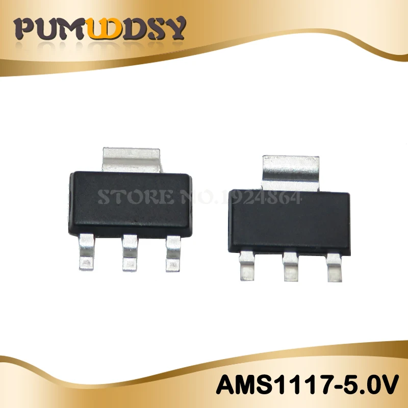 AMS1117-5.0 100 шт. AMS1117 AMS1117-3.3V AMS1117-ADJ AMS1117-1.8 AMS1117-1.2 AMS1117-5.0 AMS1117-2.5 AMS1117-3.3 AMS1117-5.0 AMS1117-1.5 сот - Цвет: AMS1117-5.0