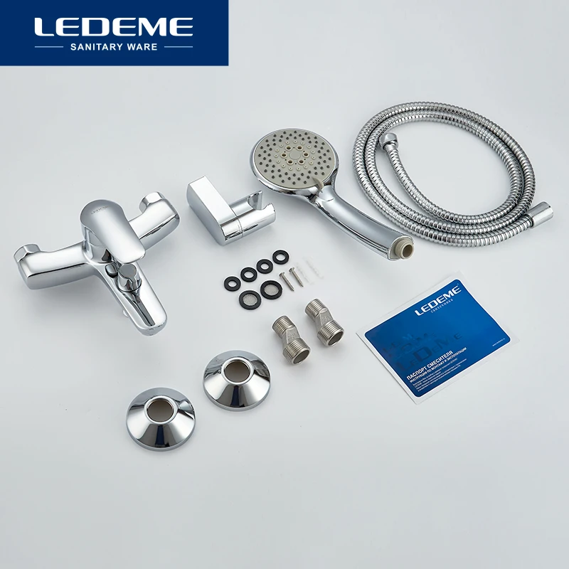 LEDEME Смеситель для ванны с коротким изливом. латунь Цвет: хром L3251|bath shower faucet|faucet